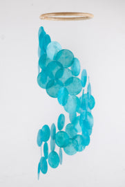 Windgong capiz schelpen / bamboe spiraal