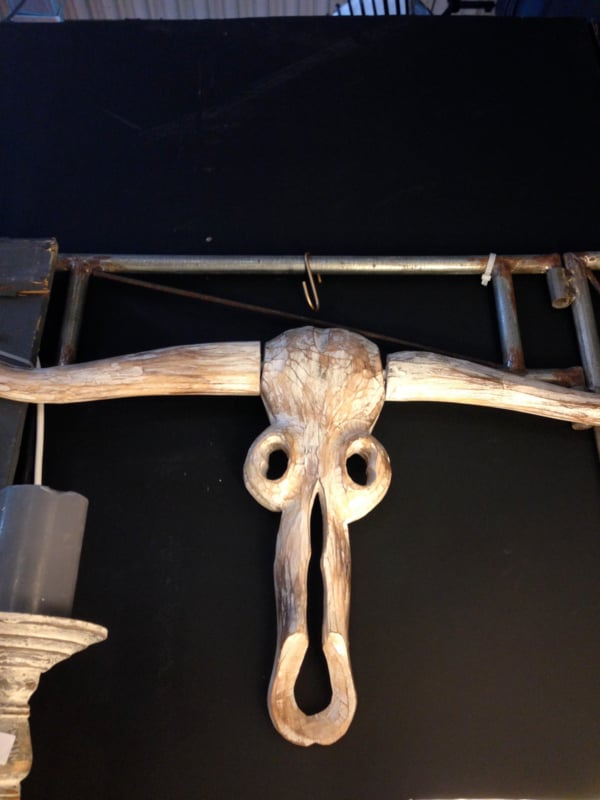 Houten wanddecoratie schedel Ibiza Bull