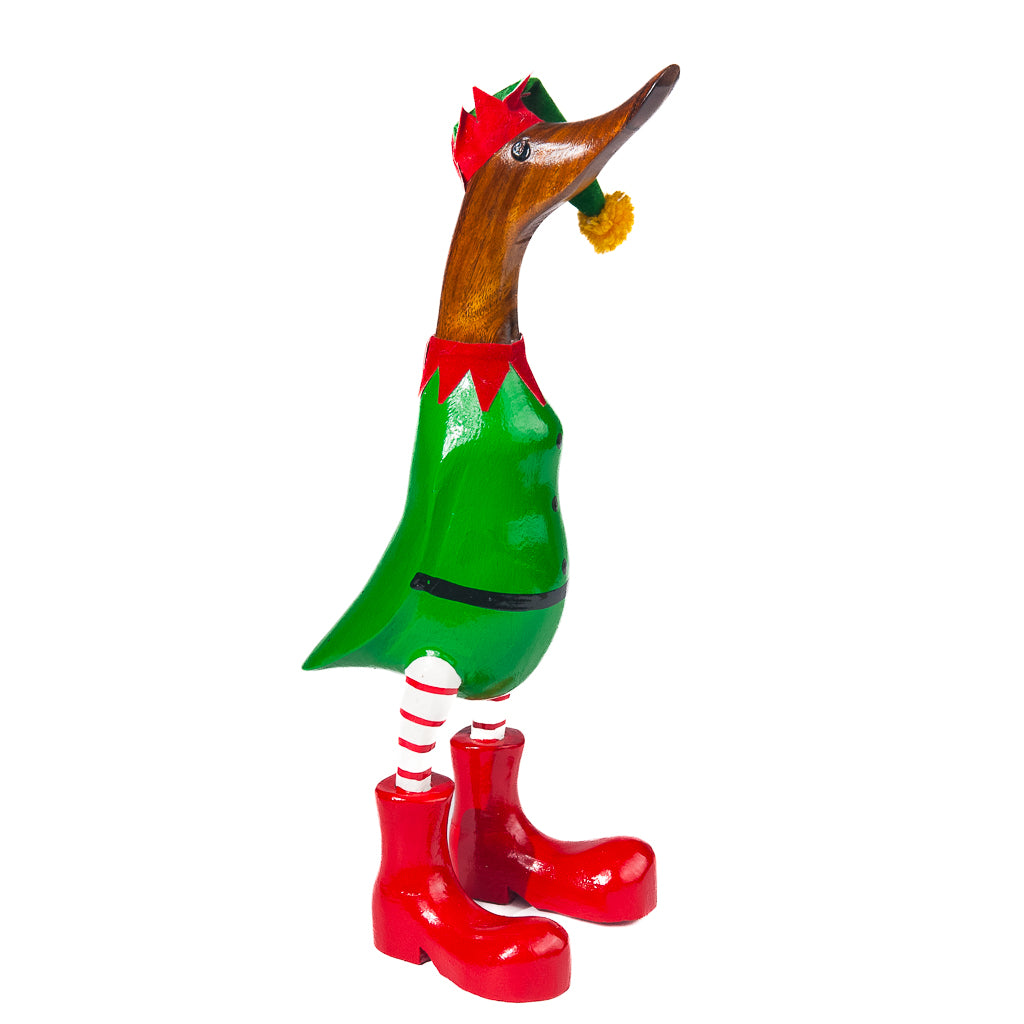 Houten eend - kerstelf