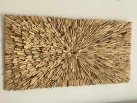 rechteckige Treibholz-Wandpaneele