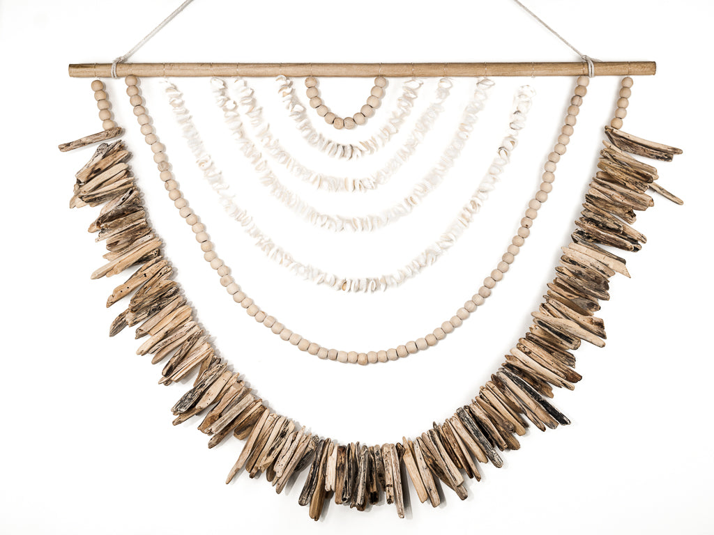 XL Treibholz mit Muschelanhänger Busur 80x90cm