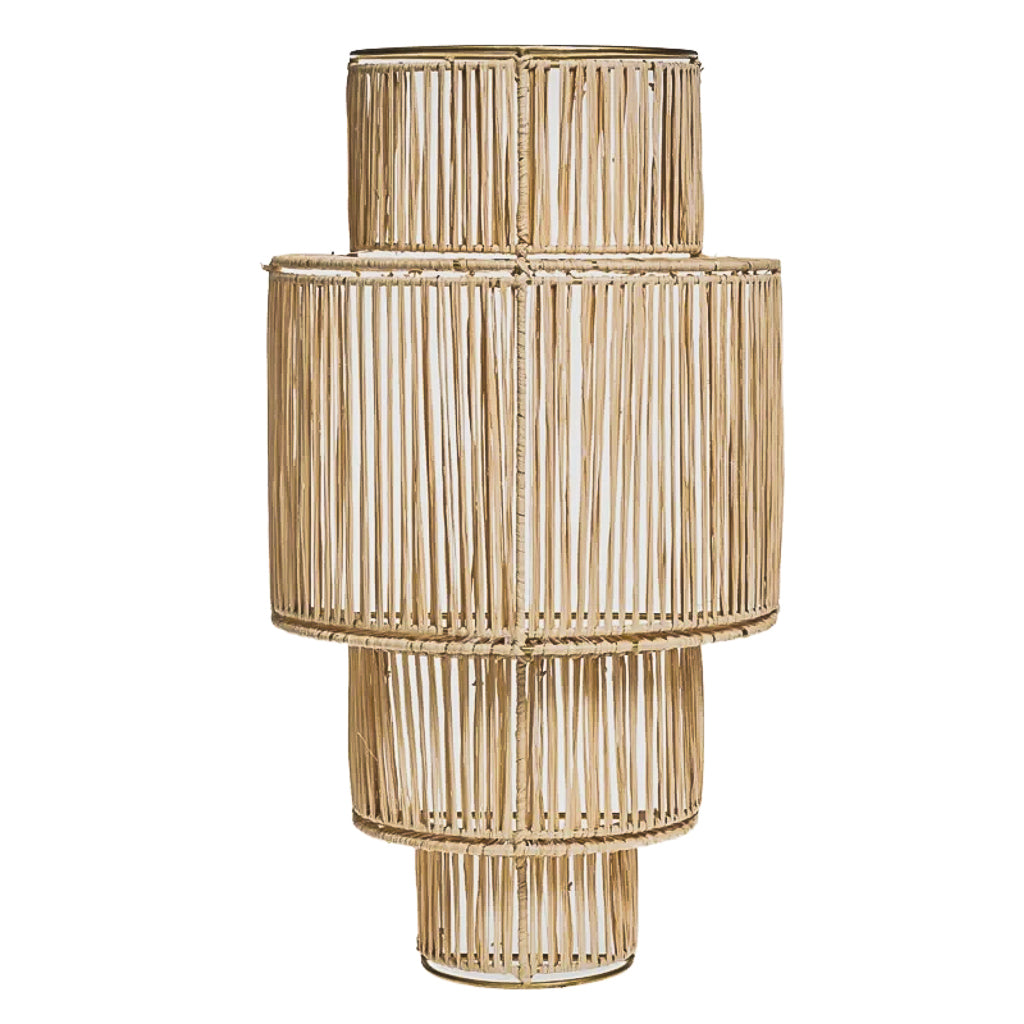 Dinding Wandlampe aus natürlichem Rattan