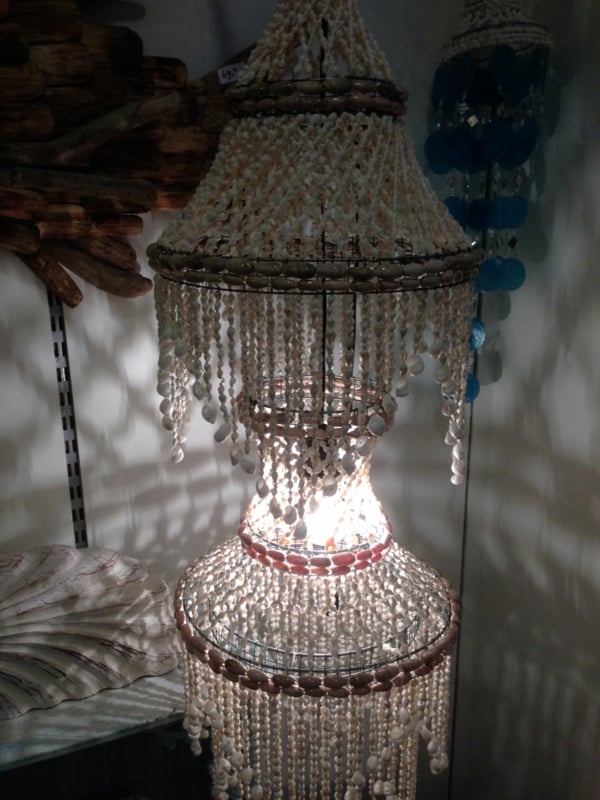 Ibiza Star shell pendant lamp 35x120cm