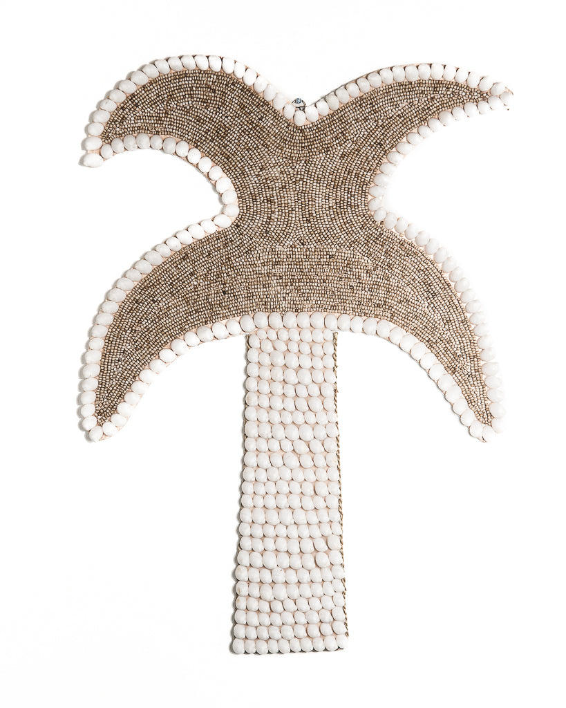 Palmboom wanddecoratie schelpen/kraaltjes Large 75cm