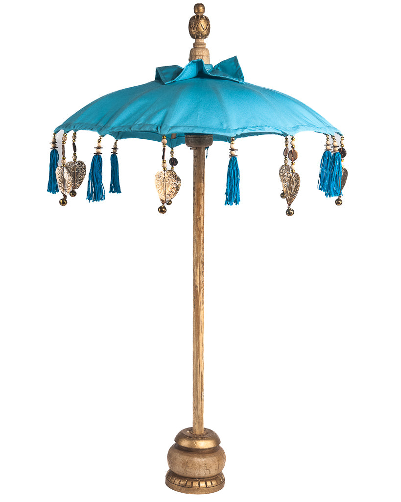 Bali mini parasolletje tafelmodel turquoise