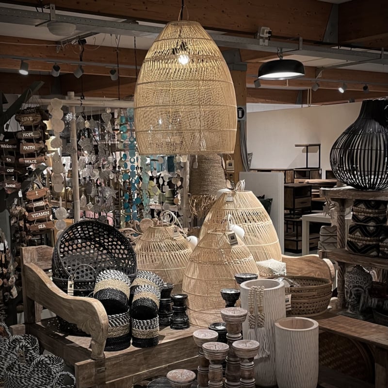 Hängelampe Naturrattan Uluwatu XXL