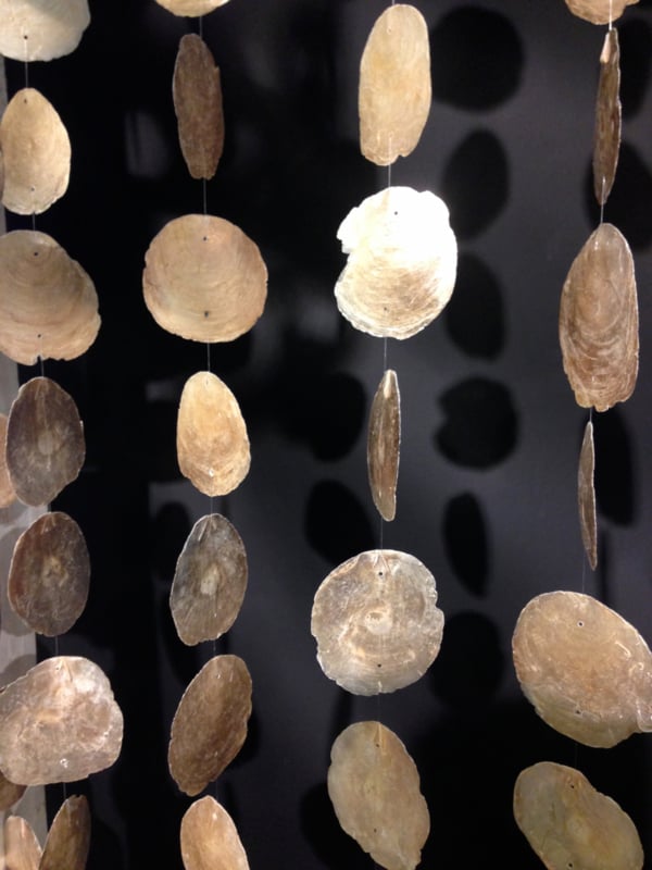 Capiz shell garland natural big gold or white