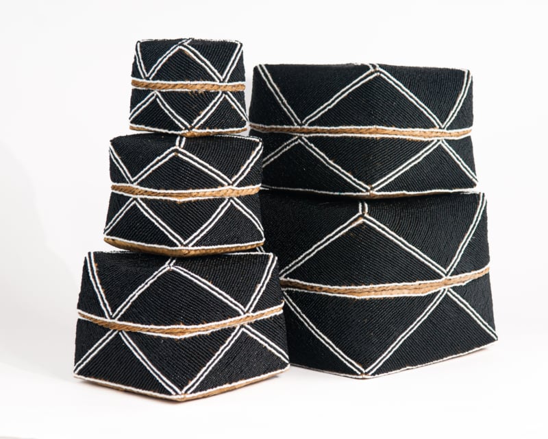 Offermand XL kraaltjes in 5 maten zwart/wit