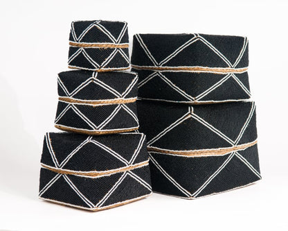 Offermand XL kraaltjes in 5 maten zwart/wit