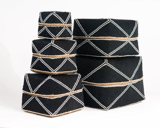 Offermand XL kraaltjes in 5 maten zwart/wit