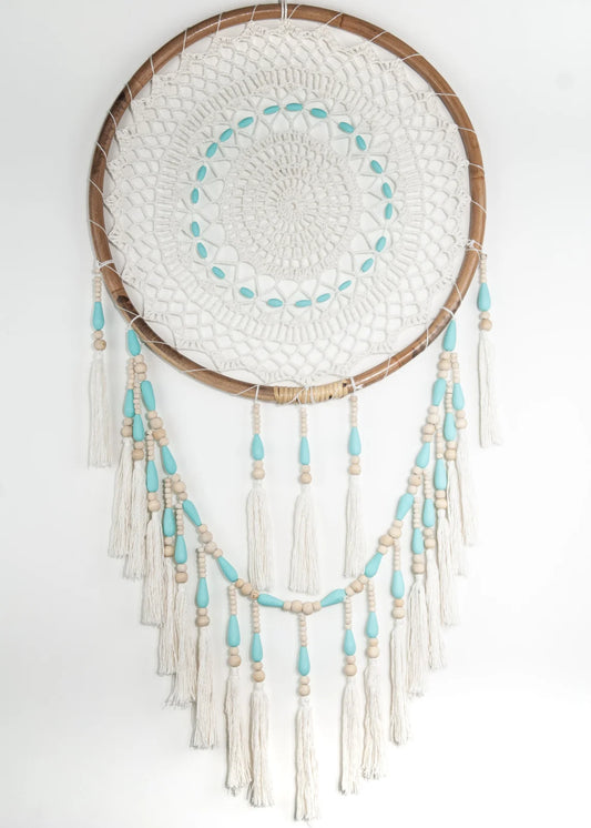 Dromenvanger Jambul met turquoise kralen Ø52cm