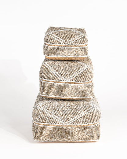 Set offermanden kraaltjes laag model crème/wit