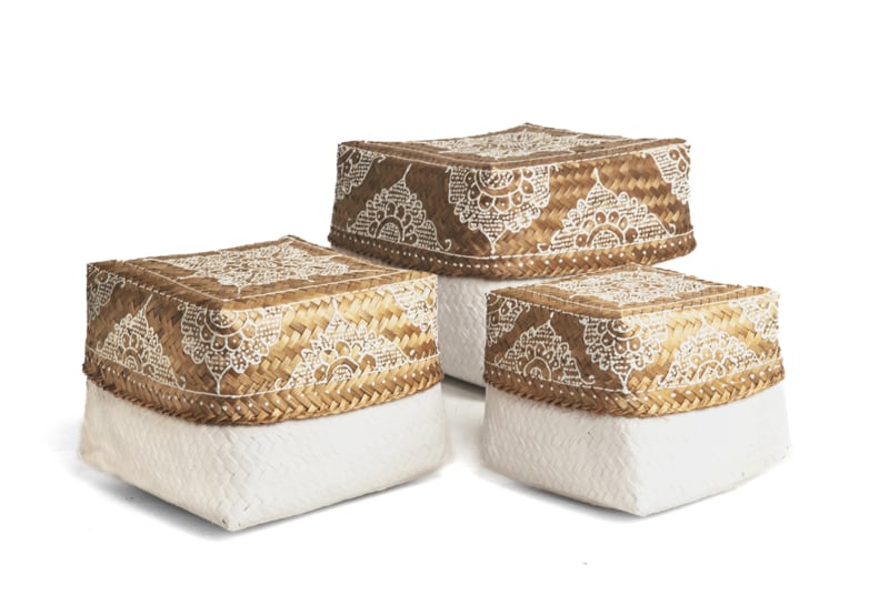 Offerdoos wit met natural (met wit beschilderd)