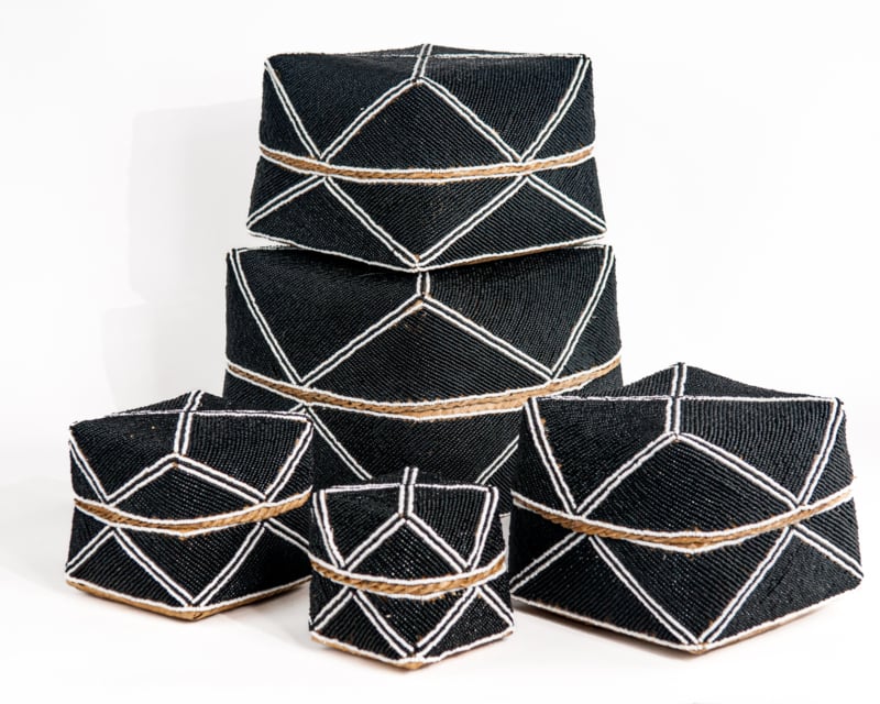 Offermand XL kraaltjes in 5 maten zwart/wit