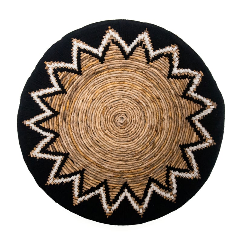 Tali-Wandkorb aus Bananenblatt/Seil, naturschwarz