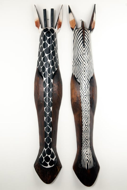 Houten masker giraffe Large 100cm