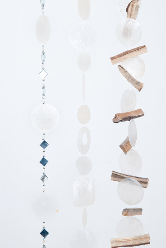 Capiz shell garland in various shapes