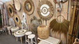 Seagrass wanddecoratie schildpad 65x75cm wit/natural