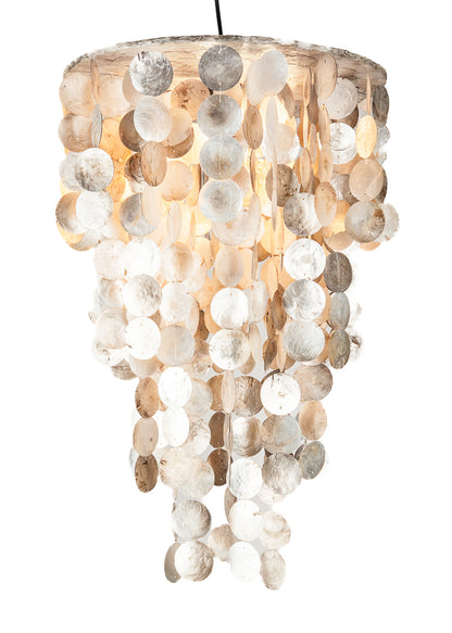 Capiz shell pendant lamp Medium 40x60cm gold