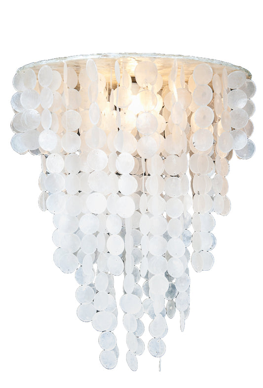 Capiz shell pendant lamp Large 60x80cm white