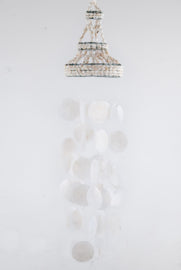 Wind chime capiz shell hat