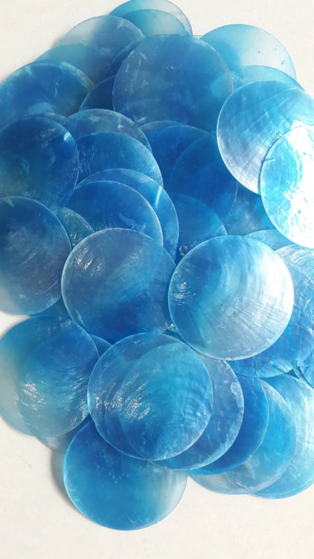 Capiz shell garland in various shapes