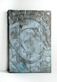 Houten wandpaneel Buddha
