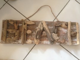 Driftwood bord BEACH  / HOUSE
