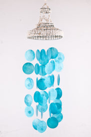 Wind chime capiz shell hat