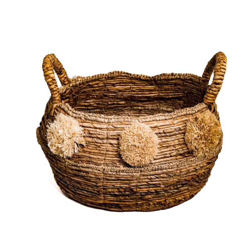 Mand naturel bananenblad met pompoenen in twee maten