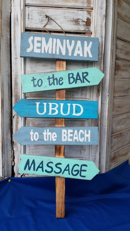 Houten Ibiza / Bali wegwijzer