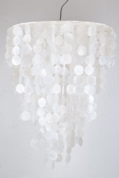 Capiz shell pendant lamp Large 60x80cm white