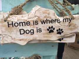 Schriftzüge aus Kaffeeholz, weiß, mit Katzen- und Hundemotiven