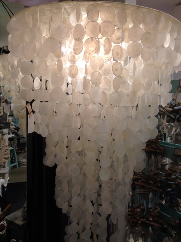 Capiz schelpen hanglamp XXL 80x120cm wit