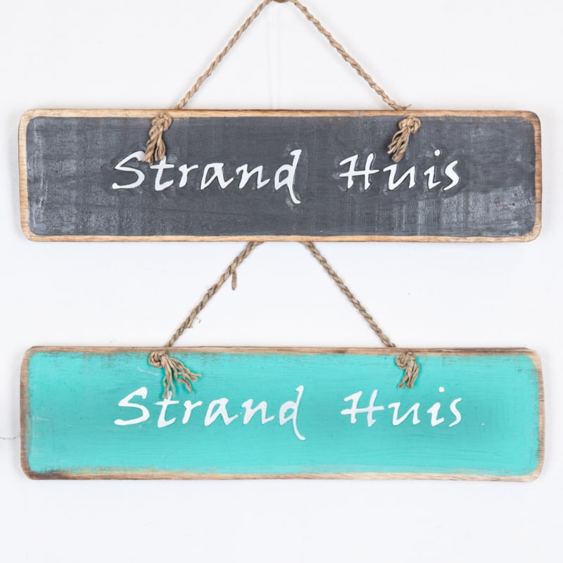 Wooden text sign Beach House