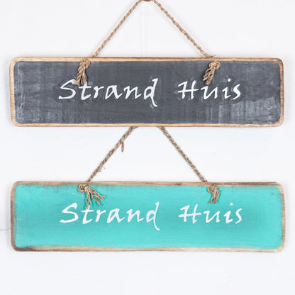 Wooden text sign Beach House