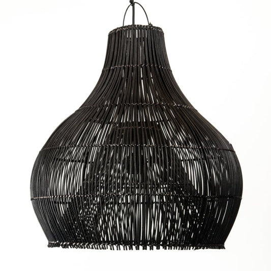 Hanglamp Bandung 50 cm diameter Zwart Rotan