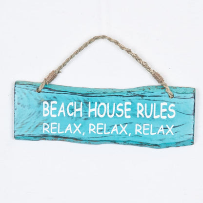 Coffeewood wooden text signs turquoise