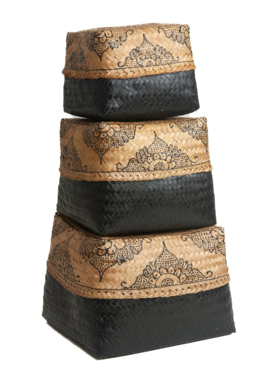 Angebotsbox schwarz mit Natur (schwarz lackiert)