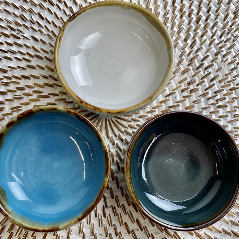 Aardewerk schaaltje rond voor bijv. kleine tapas of dips.