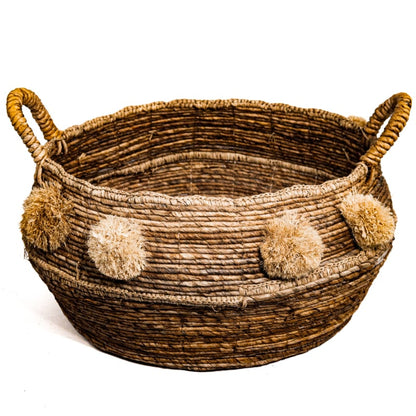 Mand naturel bananenblad met pompoenen in twee maten