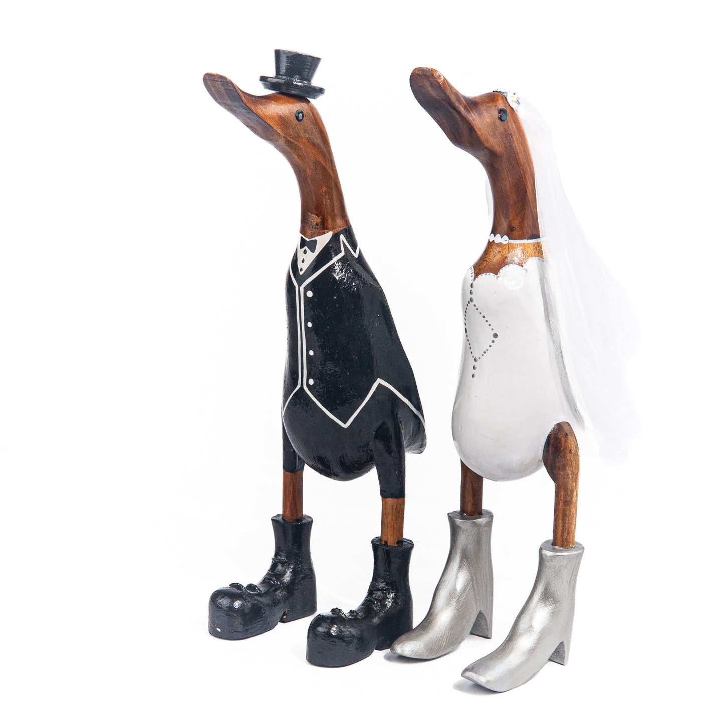 Set of wooden ducks - bridal couple