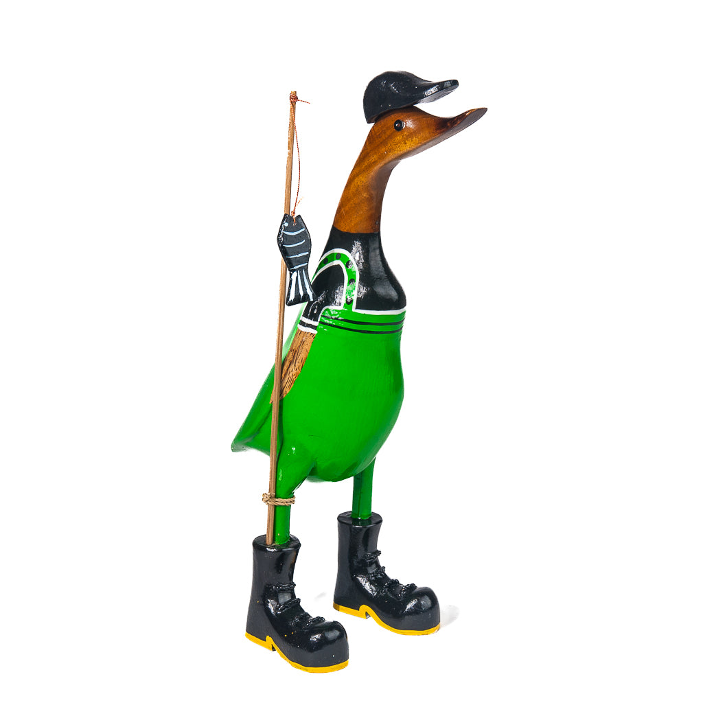 Houten eend - visser