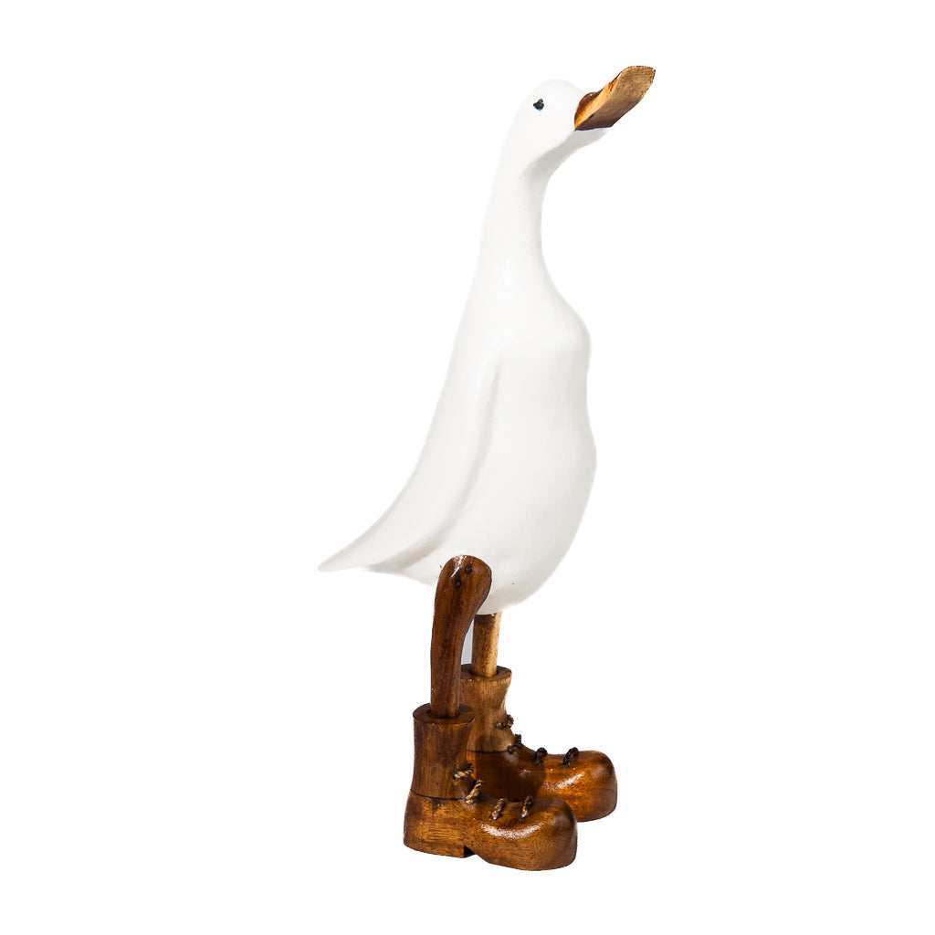 Houten eend - wit