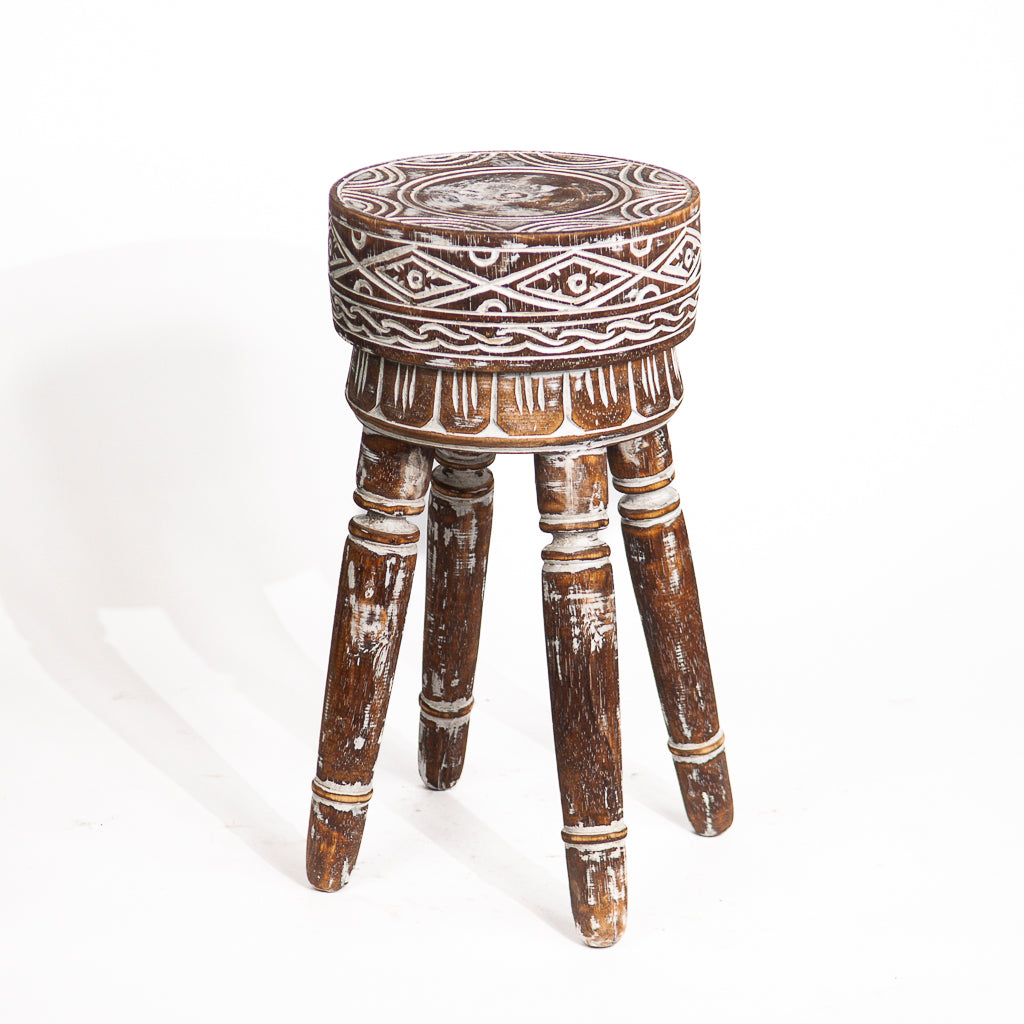 Houten krukje Borneo