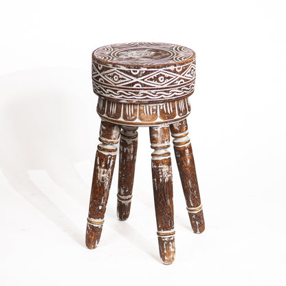 Houten krukje Borneo