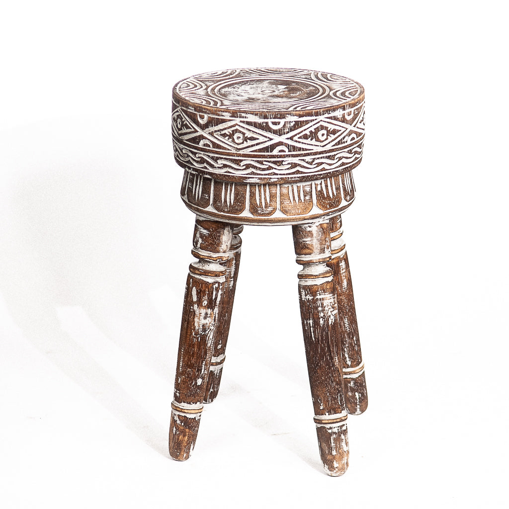 Houten krukje Borneo