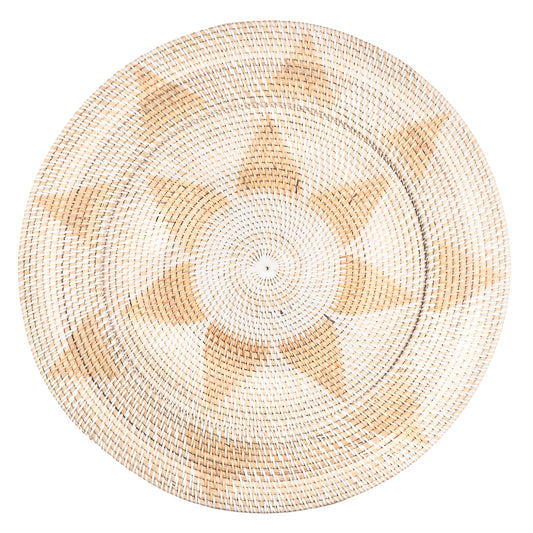 Rotan wandbord Pelat musim penas XL Ø60cm incl. hanglus