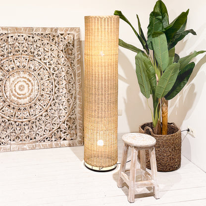 Riviera rattan floor lamp