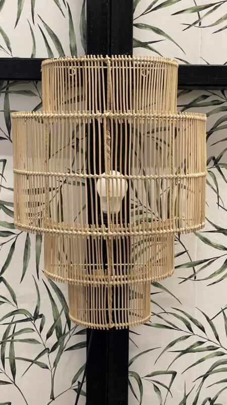 Wandlamp Dinding natural rotan